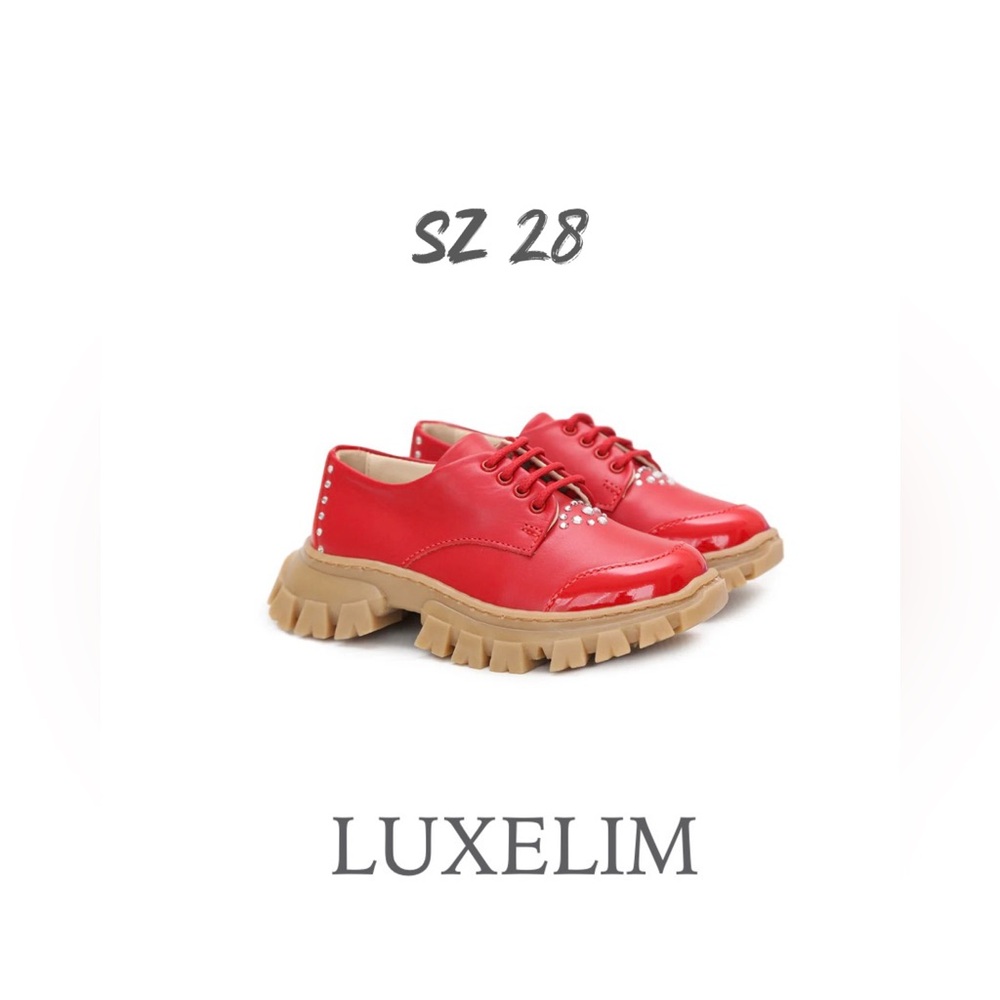 Luxelim size 28 Mila Lace-up Shoes red
